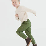 Boys Dusty Olive Slim Cargo Joggers