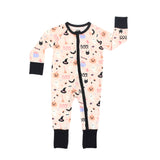 Halloween Sweet and Spooky Girls Glow in the Dark Pajamas Bamboo Baby Convertible Sleeper