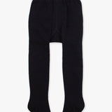 Girls Black Footed RuffleButt Tights