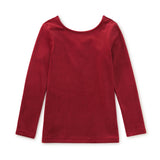 Velour Long Sleeve Slim Fit Top