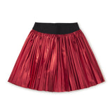 Pleated Metallic Twirl Skirt