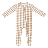 Zippered Footie in Gingham