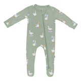 silly goose zippered footie