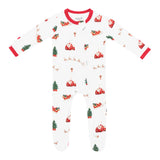 kyte Zippered Footie in Santa Sleigh