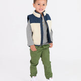 Boys Dusty Olive Slim Cargo Joggers