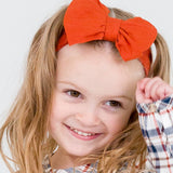 Girls Rust Big Bow Headband