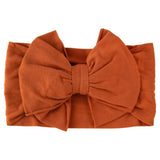 Girls Rust Big Bow Headband