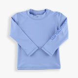 long sleeve logo rash guard periwinkle