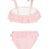 Bubblegum Pink Seersucker Seersucker Bow Ruffle Bikini