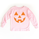 Jack O Lantern Face Halloween Toddler and Youth Long Sleeve