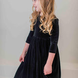 Black Velvet Twirl Dress