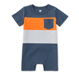 colorblock romper blue