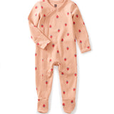 Footed Baby Romper Little Strawberries