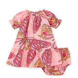 Puff Sleeve Baby Dress Batik Butterfly