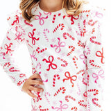 Candy Cane Lane L/S Ruffle Tee