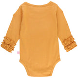 Baby Girls Honey Ruffled Long Sleeve Layering Bodysuit