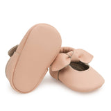 Knot Moccasins - Genuine Leather Baby Shoes (Desert Rose)