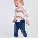 Boys Medium Wash Stretch Denim Pull-on Jeans