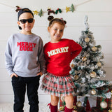 Merry Patch Christmas Sweatshirt - Kids Holiday Sweatshirt