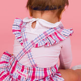 Baby Girls White Ruffle Peter Pan Collar Long Sleeve Knit Bodysuit