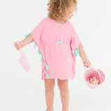 Girls Pink Tassel Kaftan Cover-Up