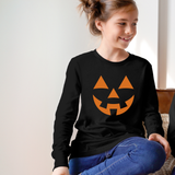 Jack O Lantern Face Halloween Toddler and Youth Long Sleeve