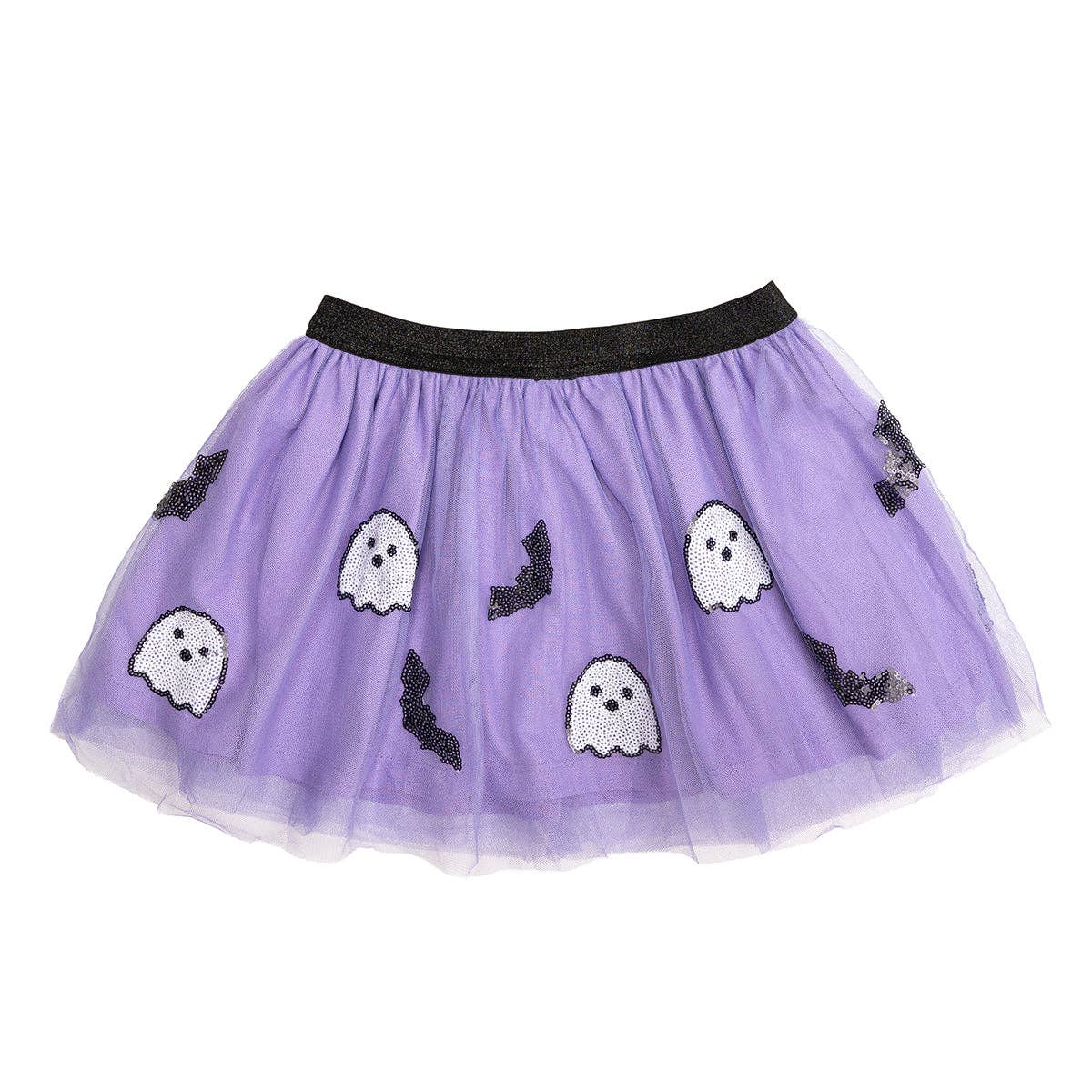 Ghost and Bat Sequin Halloween Tutu - Kids Dress Up Skirt