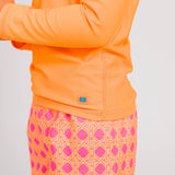 Boys Neon Orange Long Sleeve Rash Guard