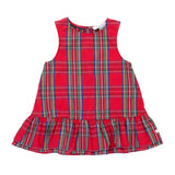 Girls Tis The Season Plaid Jumper Dress