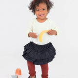 Baby Girls Dark Wash Denim Skirted Bloomer