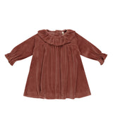 VELOUR BABY DRESS || CRANBERRY