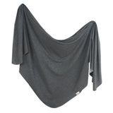 Knit Swaddle Blanket - Slate