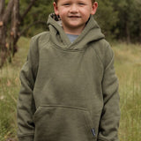 Youth Fleece Hoodie - Heather Olive