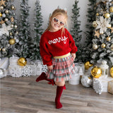 Christmas Plaid Tiered Tutu - Dress Up Skirt - Holiday Tutu