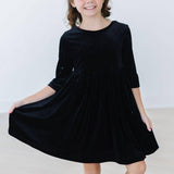 Black Velvet Twirl Dress