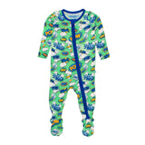 Baby Boys Boom Pow Bamboo Viscose Footed One Piece Pajama