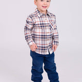 Boys Homegrown Harvest Plaid Long Sleeve Button Down Shirt