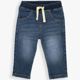 Boys Medium Wash Stretch Denim Pull-on Jeans