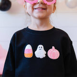 Halloween Treats Patch Sweatshirt -Kids Halloween Sweatshirt