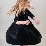 Black Velvet Twirl Dress