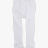 Girls White Footed RuffleButt Tights