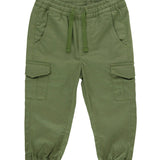 Boys Dusty Olive Slim Cargo Joggers