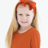Girls Rust Big Bow Headband