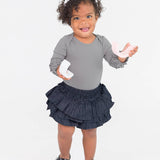 Baby Girls Dark Wash Denim Skirted Bloomer