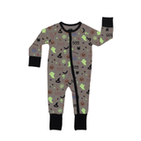 Halloween Sweet and Spooky Girls Glow in the Dark Pajamas Bamboo Baby Convertible Sleeper