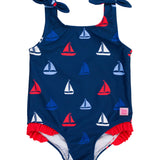 Sail Away Tie Shoulder One Piece