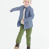 Boys Dusty Olive Slim Cargo Joggers