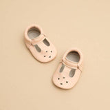 Mary Jane Baby Moccasins - Leather Baby Shoes (Desert Rose)