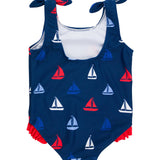 Sail Away Tie Shoulder One Piece