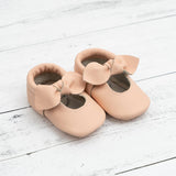 Knot Moccasins - Genuine Leather Baby Shoes (Desert Rose)